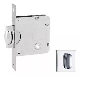 Imagem de Fechadura Stam Rolete Pivotante Porta Banheiro Quadrada Cr - Bruno Aca