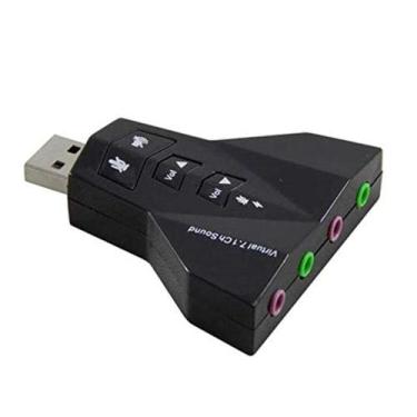 Imagem de Adaptador De Som Usb 7.1 Canais 4 Portas Exbom