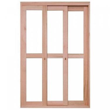 Imagem de Porta de Madeira Balção de Correr 213x240cm com Batente 14cm Ewk 420 R