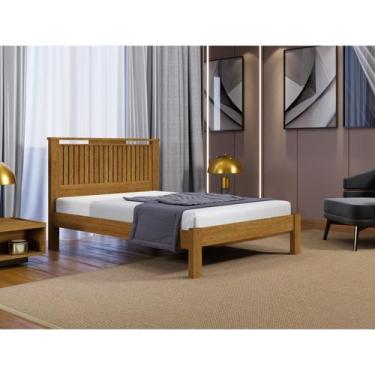 Imagem de Cama Casal com Cabeceira Ripada Alaska - Carmolar