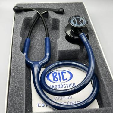 Imagem de Estetoscópio Bic Eternity Azul Black ES1525 - Excelente Ausculta - Garantia de 5 anos