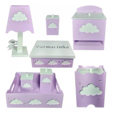 Imagem de Kit Higiene Bebê Mdf 8 Pçs Masculino Feminino - D&J Stores