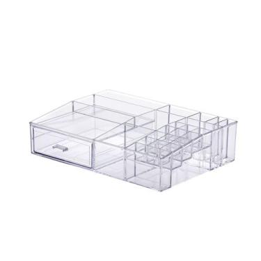 Imagem de Organizador Cosméticos Maquiagem De Acrílico Gaveta Batom Pincel - Par