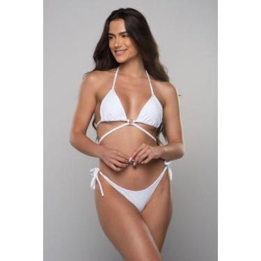 Imagem de Conjunto biquini  cortininha argola lasie  fts - branca, M