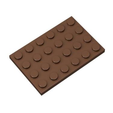 Imagem de Classic Brown Plates Bulk, Brown Plate 4x6, Building Plates Flat 50 Piece, Compatible with Lego Parts and Pieces: 4x6 Brown Plates(Color: Brown)