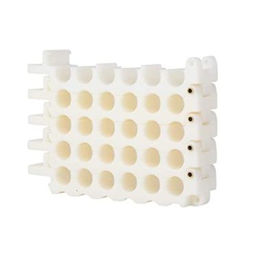 Imagem de Ferramenta de organização de cabos, organizador de cômoda de cabo de rede Ethernet, 6 x 4 furos, ferramenta de gerenciamento de cabos perfeita para Cat5, Cat5e, Cat6/Cat6a, Cat7/8