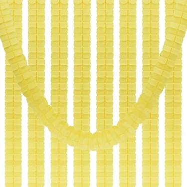 Imagem de PATIKIL Guirlanda de quatro folhas de 3 metros, pacote com 9 guirlandas de flores de papel de seda para pendurar serpentinas reutilizáveis para decorações de fundo de festa de casamento, amarelo