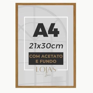 Imagem de Kit 10 Molduras Quadro A4 21x30cm Certificados Com Acetato (Marrom)