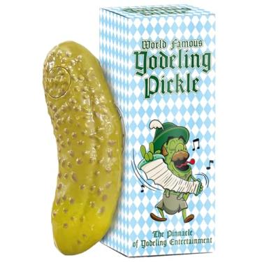 Imagem de DR DINGUS Yodeling Pickle (1 Pickle - 5 Inch) Sings Dill-lightful Musical Yodel Song - Hilarious Laughs - Singing Novelty Gag Gift for Friends Family Coworkers Office Students Classroom