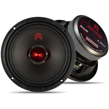 Imagem de GRTSKY MX65E2 Altifalante de 6,5 polegadas médio 480 Watts 4 Ohms Red Bullet, alto-falantes de porta de áudio de qualidade premium para sistema de som estéreo de carro ou caminhão, preto (2