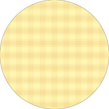 Imagem de Painel De Festa Redondo 1,50x1,50 - Camadas de Xadrez Amarelo Suave 00