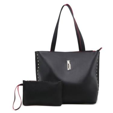 Imagem de Kit Bolsa Sacola Grande Vegas Store Com Carteira, Preto