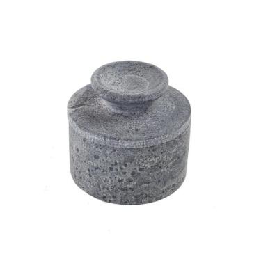 Imagem de Manteigueira Francesa Servir Decorar Pedra de Sabão 12cm - Industria S