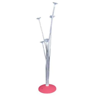 Imagem de Suporte para Balões com Base Rosa e Leds Colorido - 70cm - 1 unidade -
