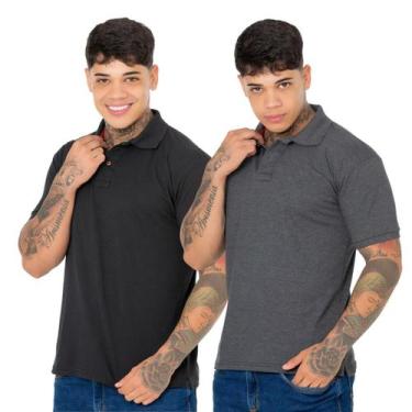 Imagem de Kit 2 Camisa Polo  Elegância Para o Seu Dia Preço Baixo - Ridens, GG, 
