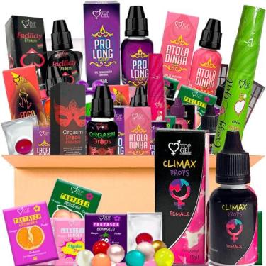 Imagem de Kit 53 Produtos Funcional Uso Pessoal Ou Revenda Sex Shop - Top Gel 