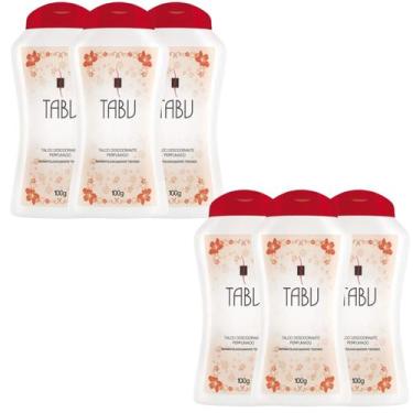 Imagem de Kit 6 Talco Perfumado Tabu Tradicional 100G - Dana - Dana Cosméticos