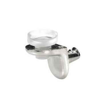 Imagem de Suporte De Prateleira De Vidro Com Ventosa e Pino Fixador Niquelado (K