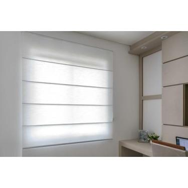 Imagem de Persiana Romana (0,80Lar. x 2,50Alt.) Tecido Translucido Branco - Voga