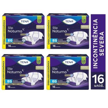 Imagem de Fralda Geriátrica Descartável Tena Slip Noturna EG 64 Unidades com 4 P