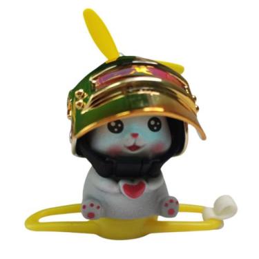 Imagem de Gato Gatinho Guidao Bike Moto Luzes Som Buzina Capacete Fofo Motocicle