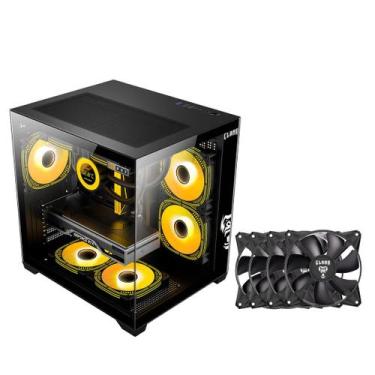 Imagem de Gabinete Grodd Pc Gamer Com 4 Fans Rgb Inclusas Mini-ITX, mATX - CLANM