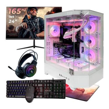 Imagem de Pc Gamer Completo Ryzen 5 5500 16Gb 3200Mhz Rtx 4060 8Gb B550m Ssd 480Gb M.2 600W 80 Plus Monitor 24 165Hz Nli88053