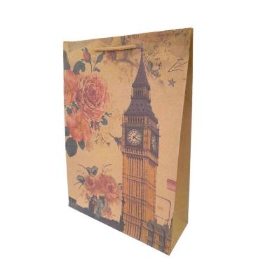 Imagem de Sacola/Embalagem Presente 32x26x10cm Paisagem 1 - Quanhe