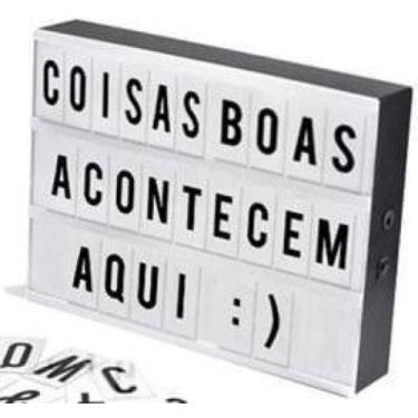 Imagem de Luminárias Light Cinema Led Letreiro Cabo Usb Letras - Bc Bora Colega 