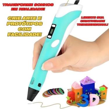 Imagem de Caneta Impressora 3D Profissional 12V com Filamentos + Fonte - OFLVEND