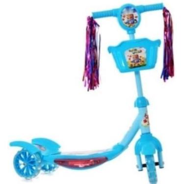 Imagem de Patinete Infantil Azul Bonecos Luzes E Som Meninos - Azul - Redstar