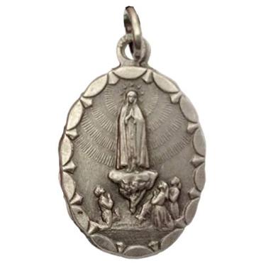 Imagem de MEDAL MADONNA OF FTIMA (NOSSA Senhora de Fátima) - FORMA OVAL -100% FEITO NA ITÁLIA - MEDALAS DE PATRON SAINTS, Latão