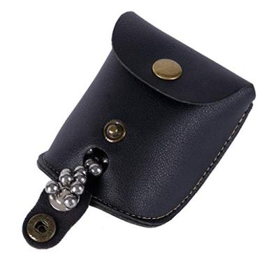 Imagem de Bolsa de estilingue de caça, bolsa de munição de bola de aço catapulta, bolsa de couro feita à mão