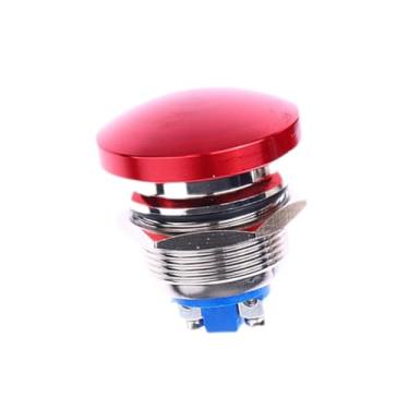 Imagem de shamjina Botão interruptor momentâneo de metal, resistente ao desgaste, reparo de alto desempenho, acessórios de substituição, cabeça de cogumelos, à prova,