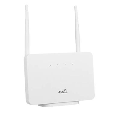 Imagem de Roteador sem fio 4G LTE CPE Roteador sem fio 300Mbps com 2 antenas externas de alto ganho Slot para cartão SIM Plugue do Reino Unido type1