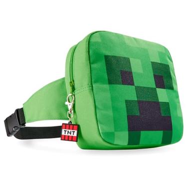 Imagem de Minecraft Bolsa transversal para meninos – Bolsa de peito com alça ajustável para crianças e adolescentes – Presentes para jogadores, Verde, One Size, Pacote de cintura