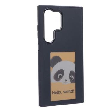 Imagem de Capa de Telefone Com Tela de Tinta, NFC E Ink Screen DIY Photo Display Capa de Telefone Inteligente, Capa Protetora Personalizada à Prova de Queda para S24 Ultra (Preto)