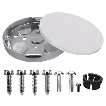 Imagem de OHLECTRIC Saf-T-Pan Suporte de montagem para ventilador de teto e caixa de luz de teto | Capacidade de fiação cúbica de 15 cm, bandeja de teto de 1,2 cm de profundidade | Instalação Romex e conduíte |
