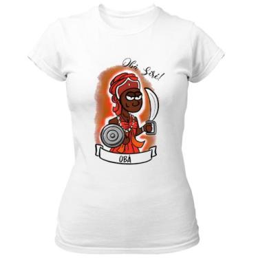 Imagem de Camiseta Baby Look Orixas Cartoon Oba sire - Alearts, M