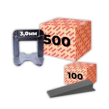 Imagem de Kit Espaçador Nivelador Eco C/500/1000 Pçs Mais Cunha de Nivelamento E