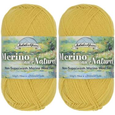 Imagem de JubileeYarn Fio Merino Au Naturel - 50 g/novelo fino de lã merino não superwash - Cena de verão - 2 novelos