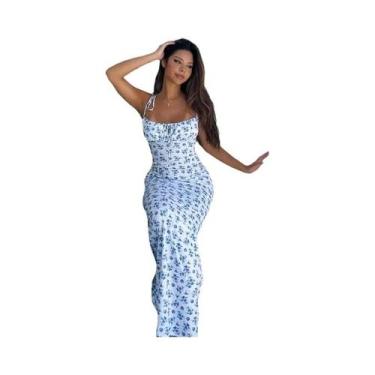 Imagem de Vestido Longo Floral Bodycon Elegante para Mulheres - Verão, Praia e F