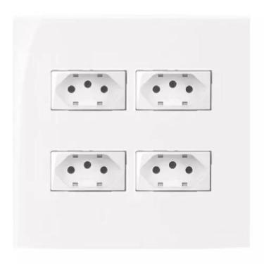 Imagem de Espelho 4x4 conjunto 4 tomadas 10a ou 20a margirius - MAR-GIRIUS, Bran