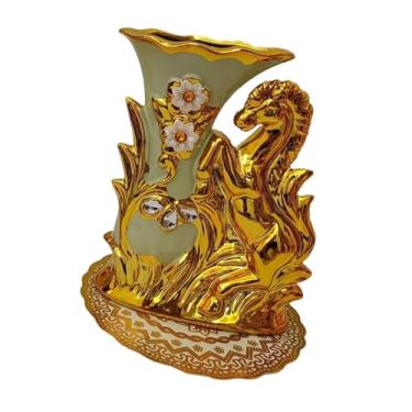 Imagem de Generic Planter de cerâmica de vaso de cavalo decors de armazenamento Planta de armazenamento Potão de flores europeias para festas de Natal Casamento de, Cavalo à Direita