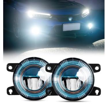 Imagem de Xprite Faróis de neblina de LED brancos compatíveis com Honda Civic 16-21 Sedan FC, Civic 19-21 Hatchback FK7, Honda Accord/CR-V 13-15, Jeep Cherokee e Bússola, substituição de montagem de farol de