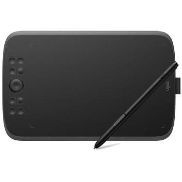 Imagem de UGEE M908 Tablet grande de desenho de 25,4 x 15,9 cm com roda de rolagem e 8 teclas de atalho, caneta Stylus sem energia com 16384 níveis de sensibilidade à pressão, compatível com Windows/Mac/Android