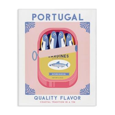 Imagem de Stupell Industries Arte de parede em tela de sardinha de Portugal por Omar Escalante, 61 x 76 cm