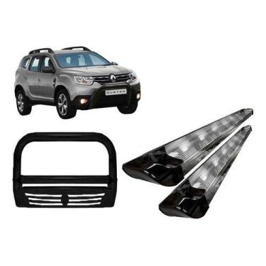 Imagem de Kit Quebra Mato C/ Chapa+estribo Pers Preto Duster - HOZZ
