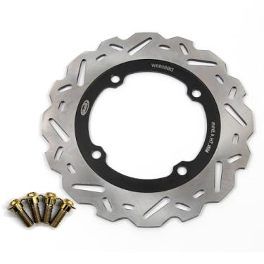 Imagem de Rotor de disco de freio traseiro com parafusos de montagem para Honda CB500F CB500X CBR500R 2013-2021, CMX REBEL 500 17-21, CB650R NEO SPORT CAFE 19-21, CB650F CBR650F 14-18, acessórios de motocicleta