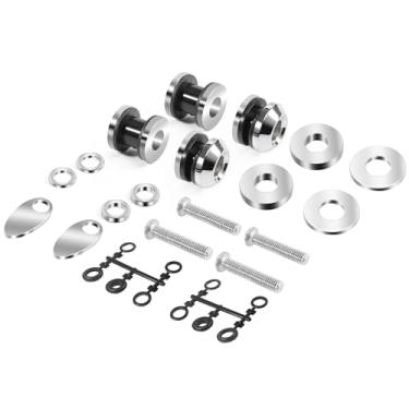Imagem de kekykm Kit de hardware de ancoragem de barra sissy de liberação rápida compatível com Harley Dyna Street Bob Low Rider Super Glide Wide Glide Fat Bob FXD FXDL FXDF FXDWG Modelos 2006-2017 cromado